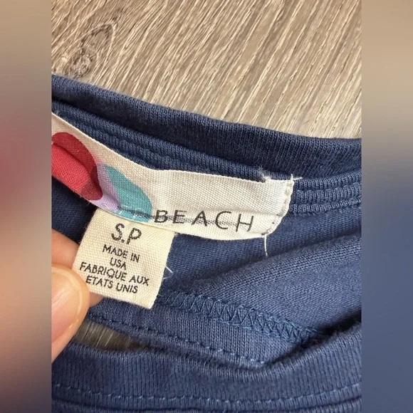 Free People Beach Simone Midi Dress Navy Small - Picture 5 of 9